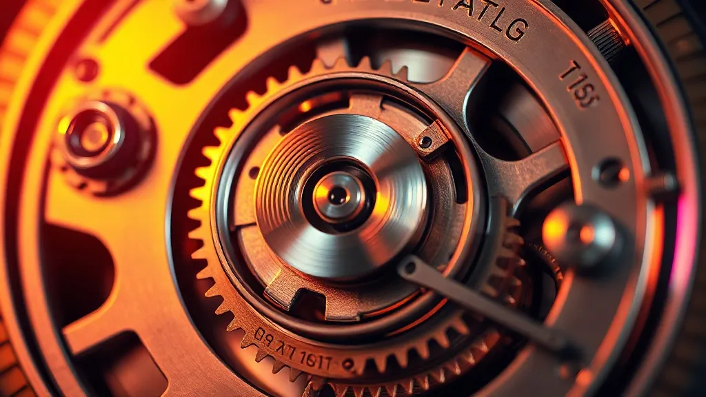 Abstract close-up of metallic gears and clockwork mechanisms